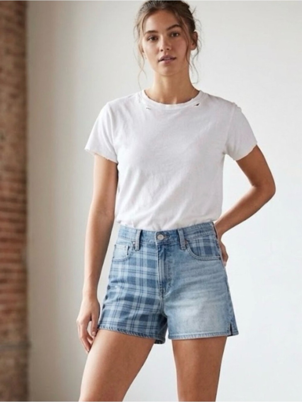 American Eagle High Rise Mom Shorts SZ 12